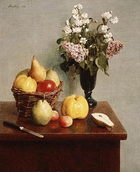 亨利 方丹 拉圖爾 Still Life With Flowers And Fruit